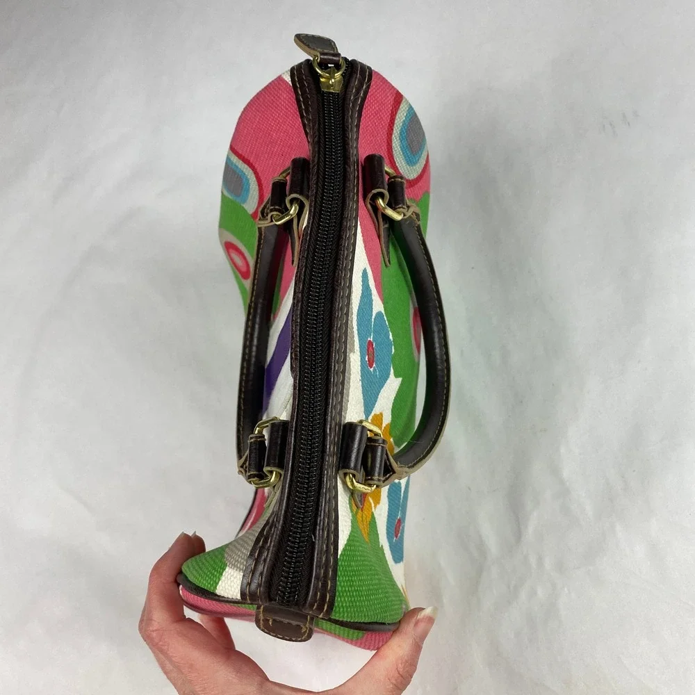 Vintage Victoria's Secret Canvas Satchel Purse Floral